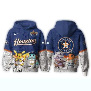 Houston Astros All-Over Print Hoodie Featuring Pokémon Go Design
