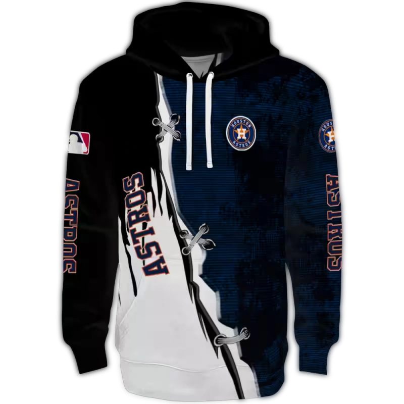 Houston Astros Ripped Pattern All over Print Hoodie 1