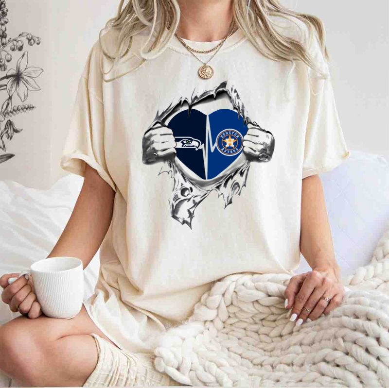 Houston Astros Seahawks Heart Tearing T Shirt t shirt 1 1