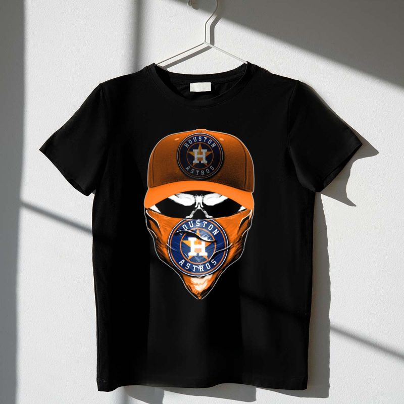 Houston Astros Skull Cap with Logo Bandana T Shirt t shirt 1 1