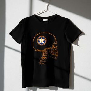 Houston Astros Skull X-Ray T-Shirt With Team Logo Design
