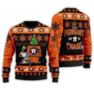 Houston Astros Snoopy Pennant Chase Christmas Sweater For Fans