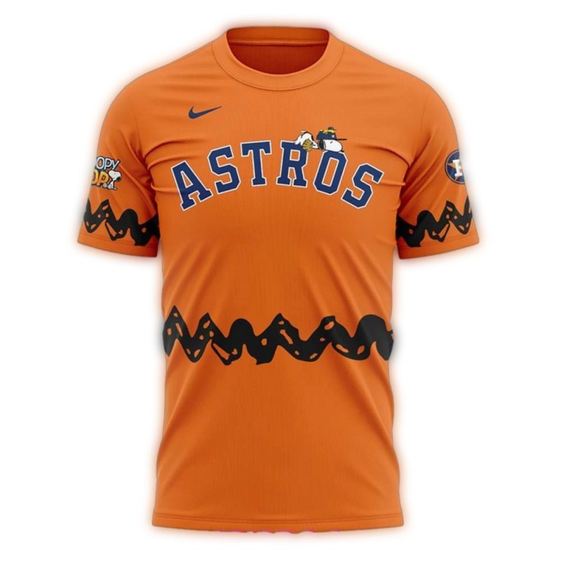 Houston Astros Snoopy Play Baseball All over Print T Shirt 1