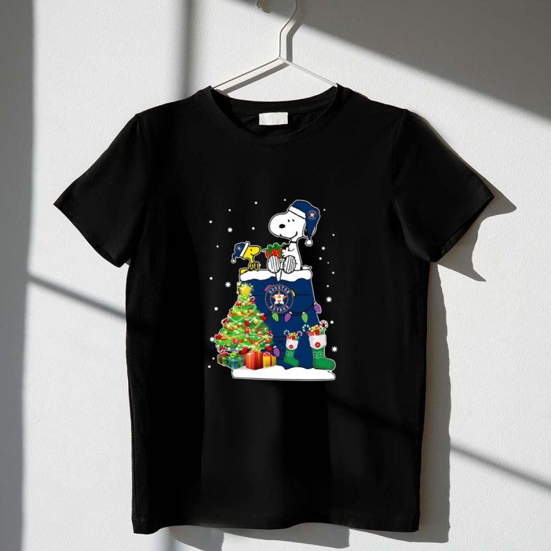 Houston Astros Snoopy Woodstock Christmas Shirt t shirt 1 1
