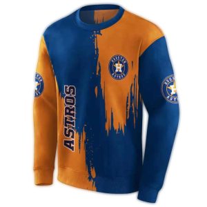 Houston Astros Splatter Print Sweatshirt - Bold All-Over Design