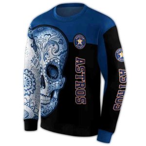 Houston Astros Sugar Skull All-Over Print Sweatshirt For Fans