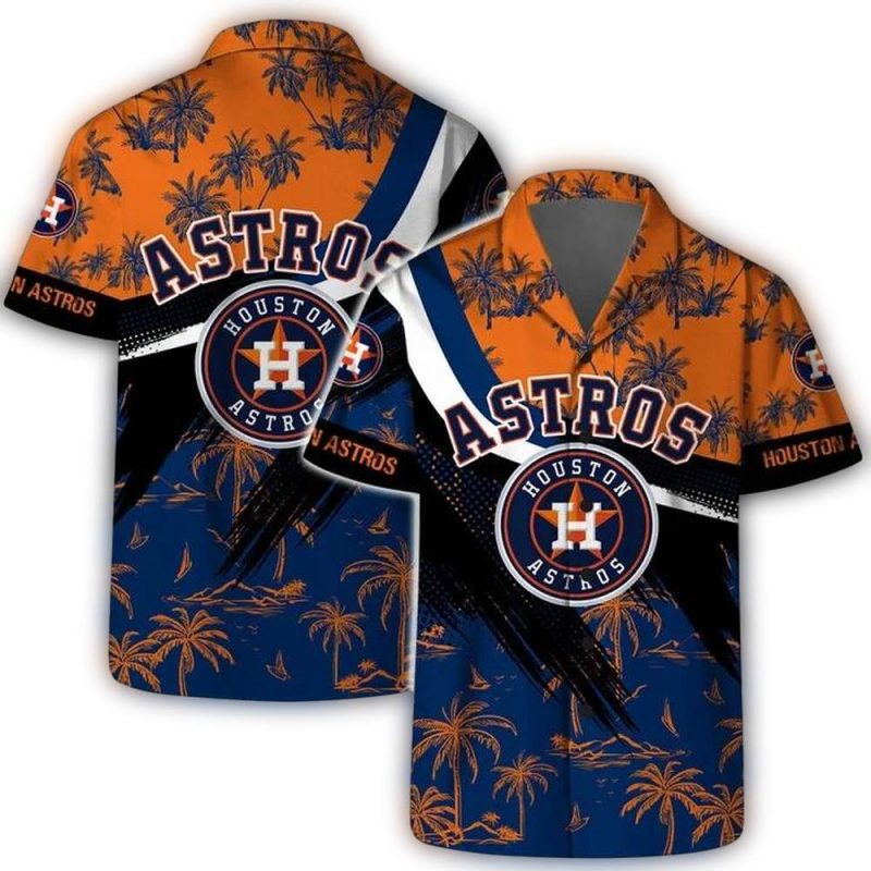 Houston Astros Sunset Wave Hawaiian Shirt 1