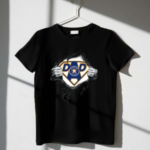 Houston Astros Super Dad Logo Shield T-Shirt For Ultimate Fans
