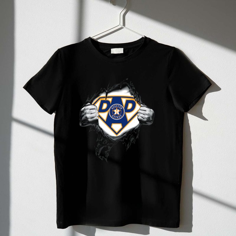 Houston Astros Super Dad Logo Shield T Shirt t shirt 1 1
