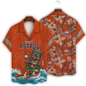 Houston Astros Tiki Hawaiian Shirt For Surfing Fans