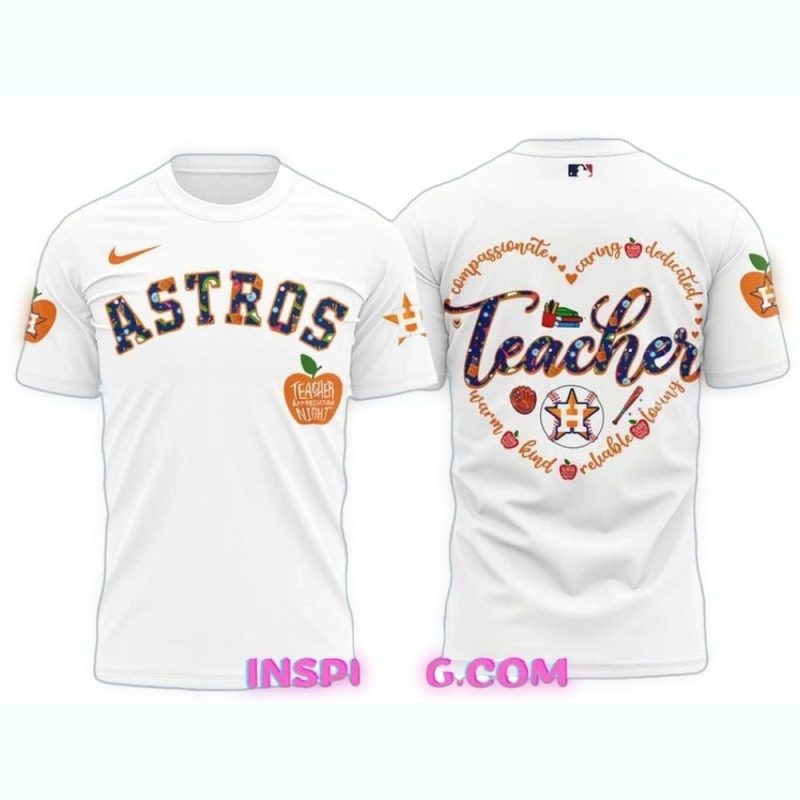 Houston Astros Teacher Funny All over Print T Shirt 1