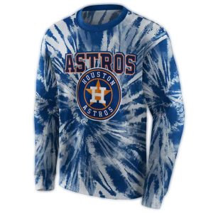 Houston Astros Tie-Dye All-Over Print Sweatshirt For Fans