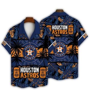 Houston Astros Tropical Hawaiian Shirt With Tiki Coconut Design