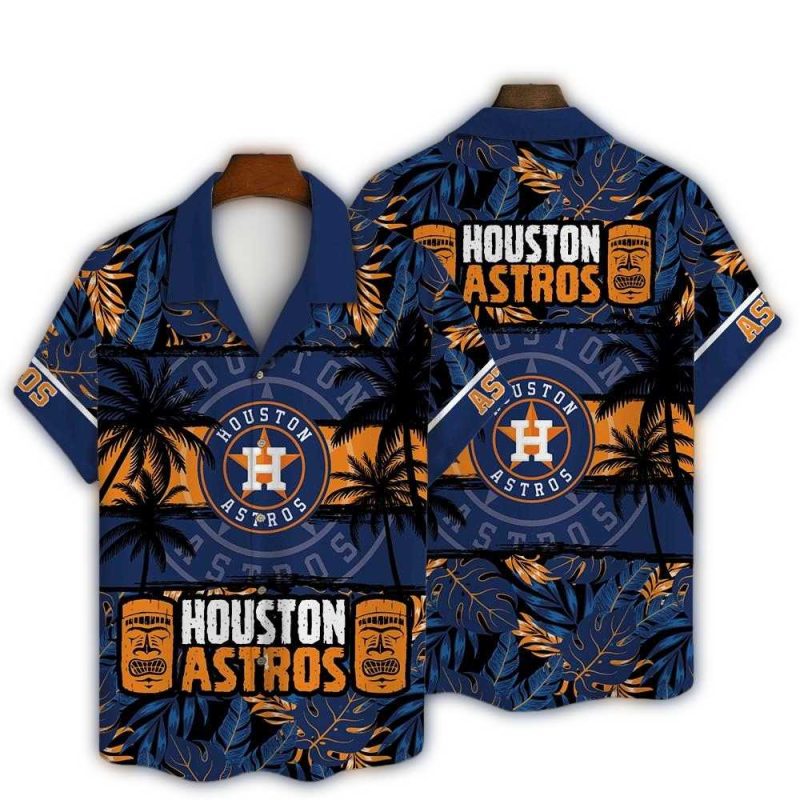 Houston Astros Tiki Coconut Tropical Hawaiian Shirt 1