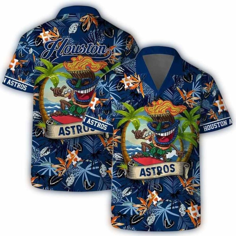 Houston Astros Tiki Surf Summer Vacation Hawaiian Shirt 1