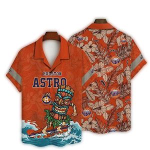 Vintage Hawaiian Shirt - Houston Astros Tiki Surf Style T-Shirt