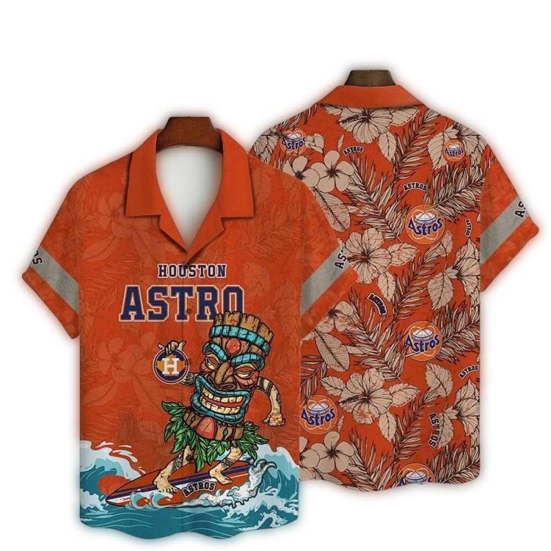 Houston Astros Tiki Surf Vintage Hawaiian Shirt 1