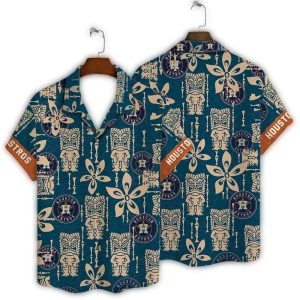 Houston Astros Tiki Totem Hawaiian Shirt - Tropical Baseball Style