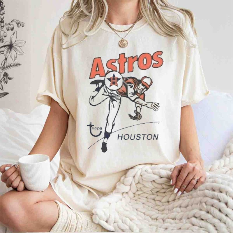 Houston Astros Topps Homage Gold Tri Blend Vintage Pitcher T Shirt t shirt 1 1