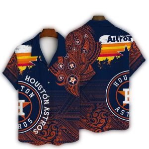 Houston Astros Tribal Blaze Hawaiian Shirt For Fans And Beach Lovers