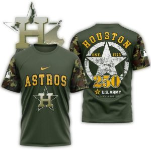 Houston Astros Us Army 250Th Birthday All-Over Print T-Shirt For Fans
