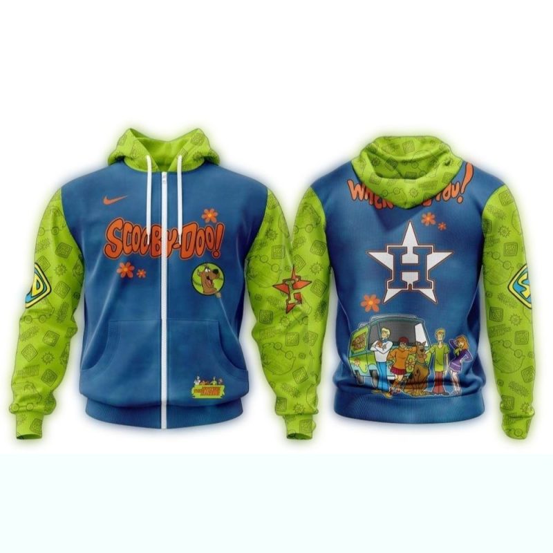 Houston Astros X Scooby Doo All over Print Hoodie 1