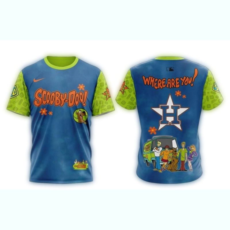 Houston Astros X Scooby Doo All over Print T Shirt 1