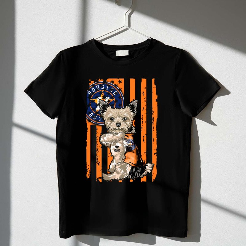 Houston Astros Yorkshire Terrier Fan I Love Mom T Shirt t shirt 1 1