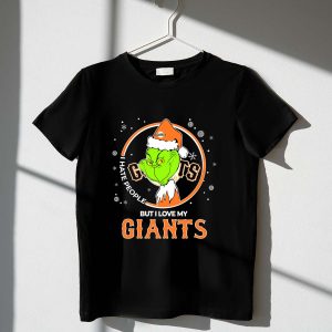 Grinch Santa T-Shirt: I Hate People, But Love My San Francisco Giants