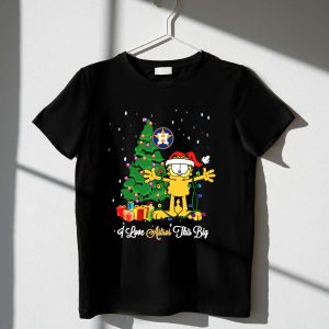 Garfield Christmas Tree Houston Astros T-Shirt - I Love Astros Design