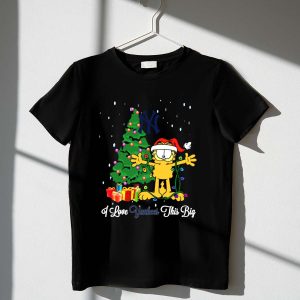 Garfield Santa Christmas T-Shirt - I Love Yankees Holiday Tee