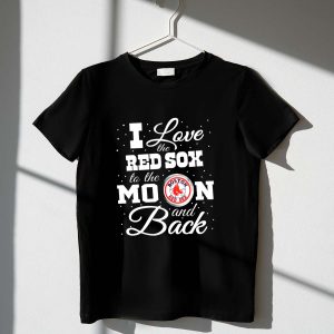 Boston Red Sox To The Moon And Back Logo Red T-Shirt For Fans
