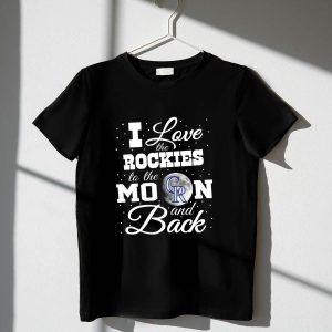 Colorado Rockies Cr Logo T-Shirt - Love To The Moon And Back