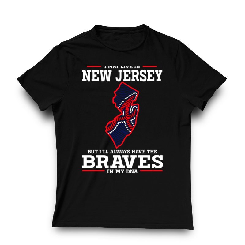 New Jersey Braves Dna T-Shirt - Proud Fan Tee For Baseball Lovers - Image 3