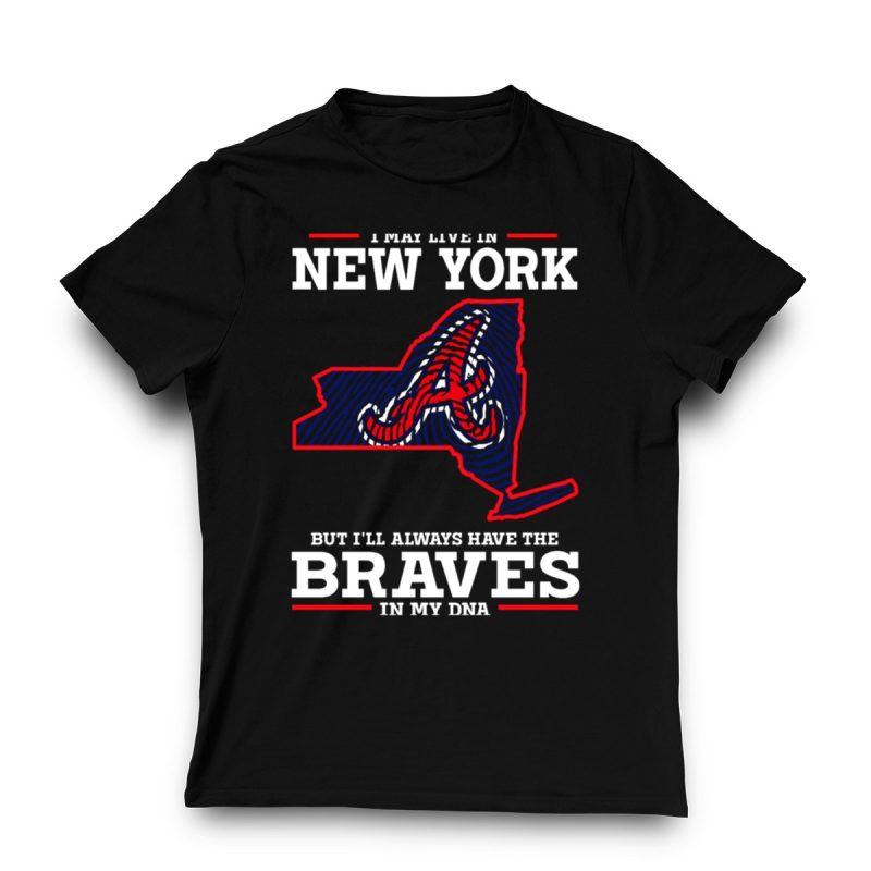 New York Braves Dna T-Shirt - Proud Fan Apparel For Baseball Lovers - Image 3