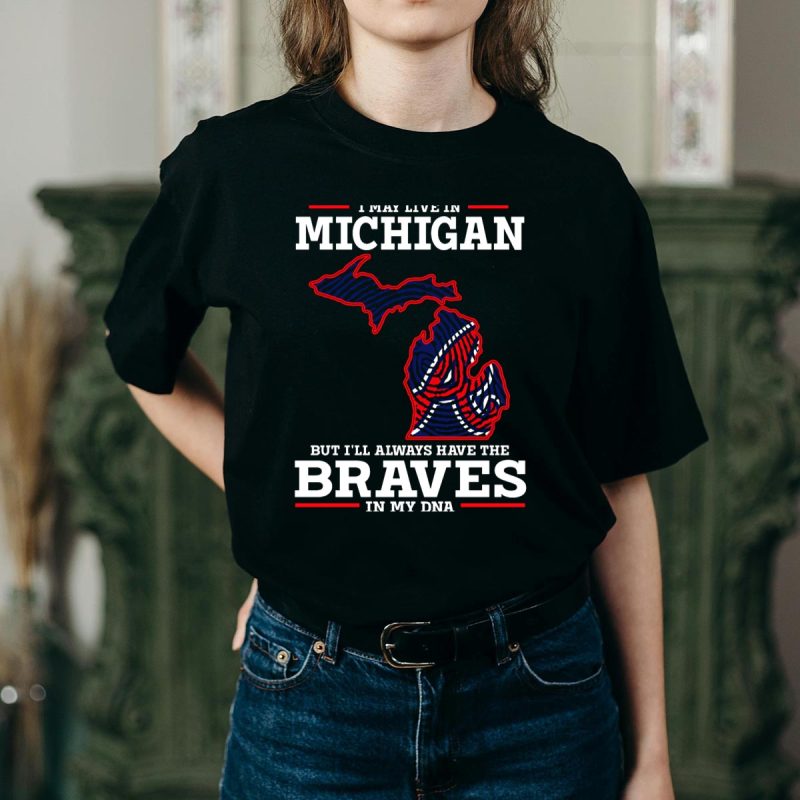 Michigan Braves Dna T-Shirt - Proud Fan Tee For Baseball Lovers - Image 2