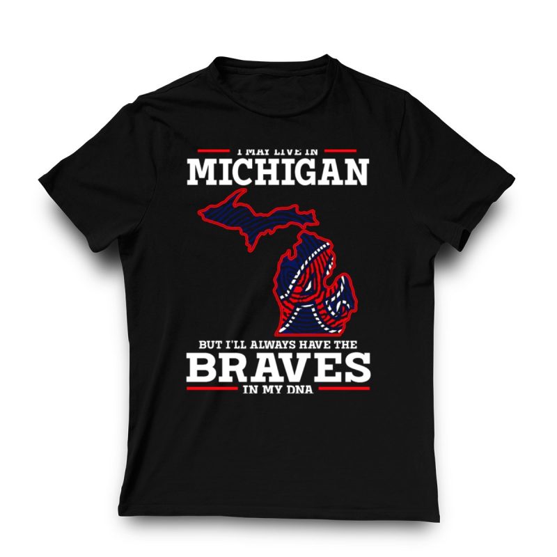 Michigan Braves Dna T-Shirt - Proud Fan Tee For Baseball Lovers - Image 3