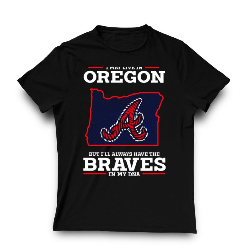 Oregon Resident Braves Dna T-Shirt - Perfect For Fans Everywhere - Image 3