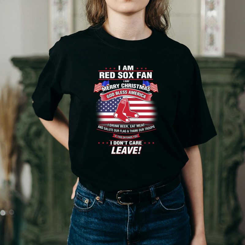 Boston Red Sox Merry Christmas T-Shirt - Proud Fan Apparel for All Ages - Image 2