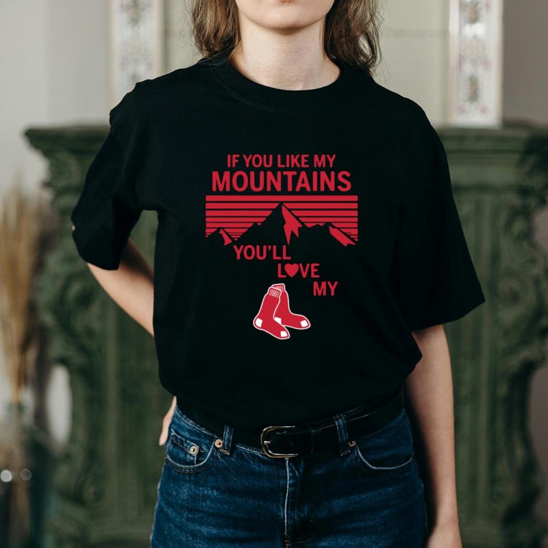 Boston Red Sox T-Shirt: Perfect for Mountain Lovers and Baseball Fans - Image 2
