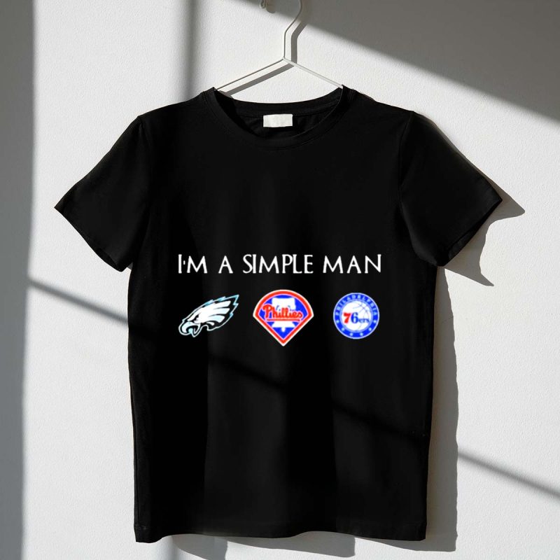 Philadelphia Eagles, Phillies & 76ers Fan T-Shirt for Simple Men