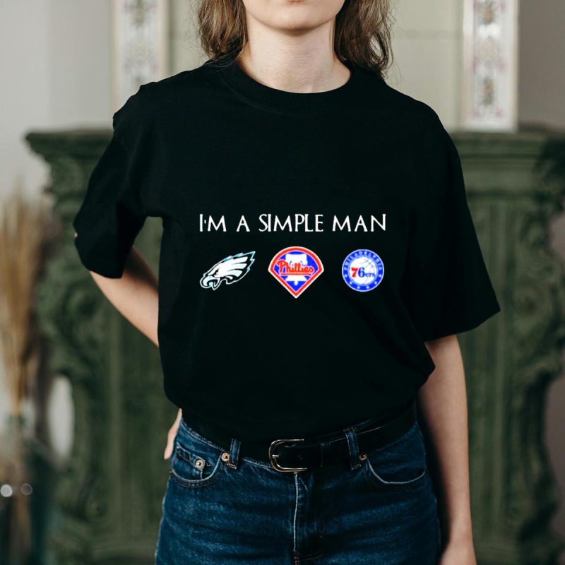 Philadelphia Eagles, Phillies & 76ers Fan T-Shirt for Simple Men - Image 2