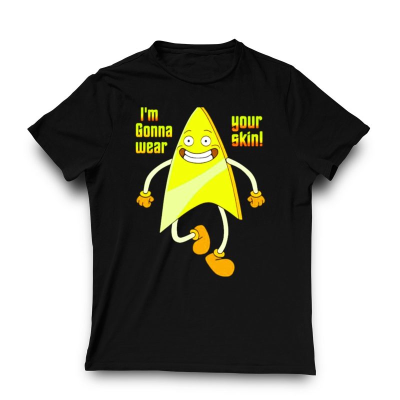 Bravest Warriors Badgey T-Shirt – I'M Gonna Wear Your Skin Design - Image 3