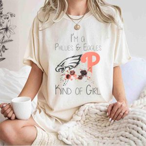 Floral Phillies & Eagles T-Shirt – Perfect for Proud Sports Fans