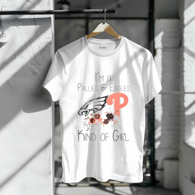 Floral Phillies & Eagles T-Shirt – Perfect for Proud Sports Fans - Image 3