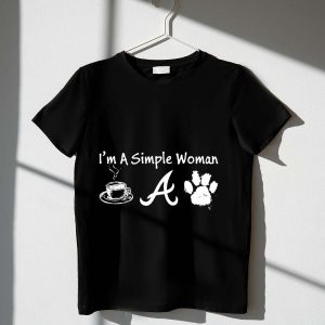 Atlanta Braves Paw Print T-Shirt For Simple Dog Lovers