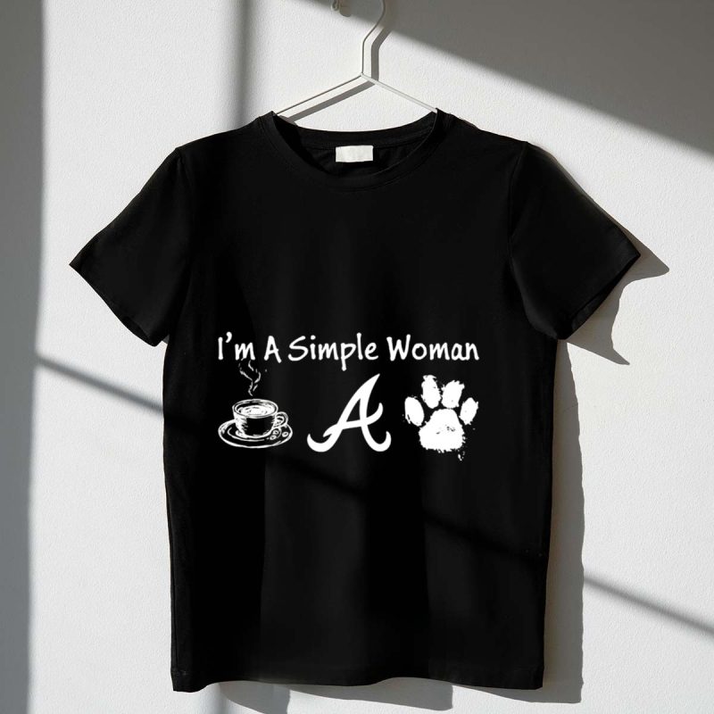 Atlanta Braves Paw Print T-Shirt For Simple Dog Lovers