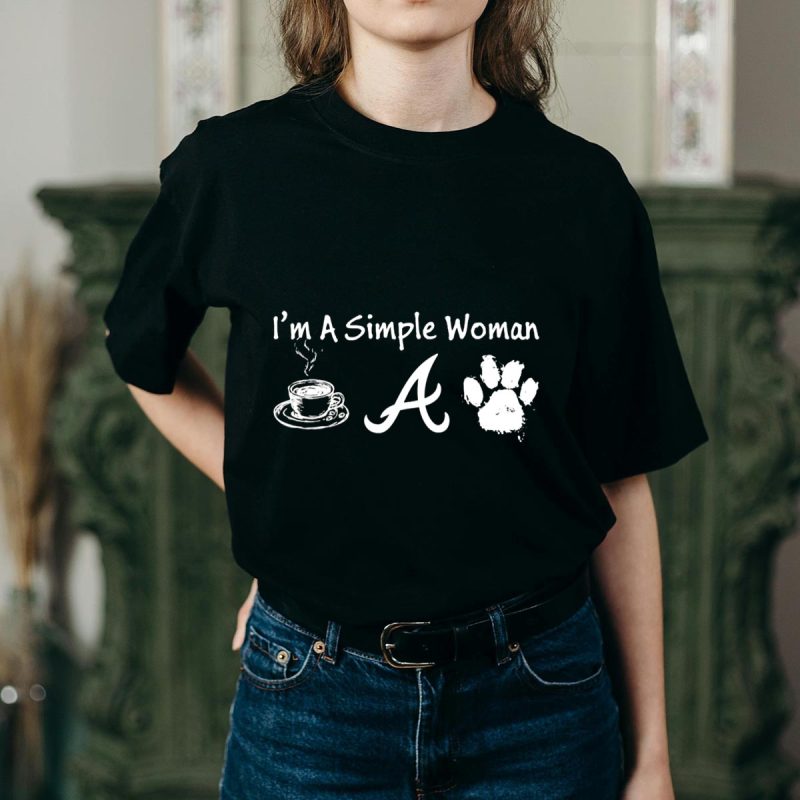 Atlanta Braves Paw Print T-Shirt For Simple Dog Lovers - Image 2
