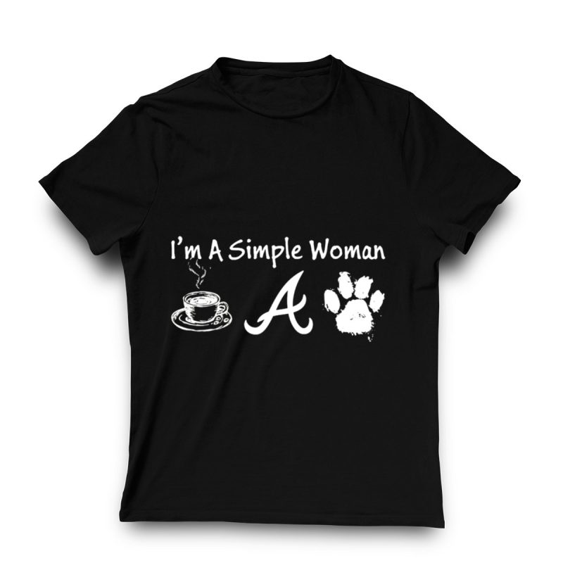 Atlanta Braves Paw Print T-Shirt For Simple Dog Lovers - Image 3