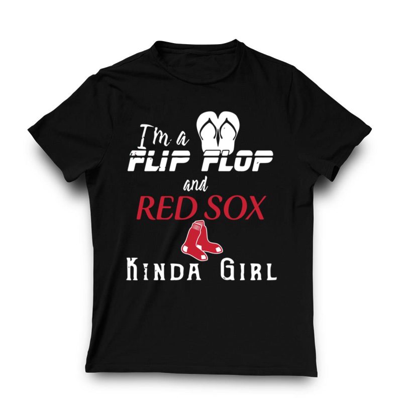 Boston Red Sox Flip Flop Girl T-Shirt - Perfect Summer Style - Image 3